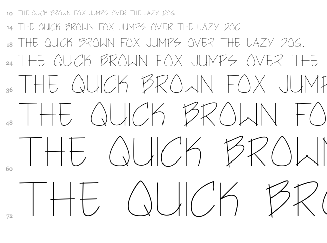 Architect's Hand font waterfall
